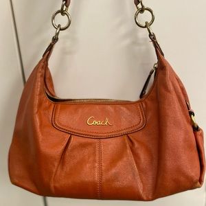 Orange Coach Handbag: Acceptable Condition